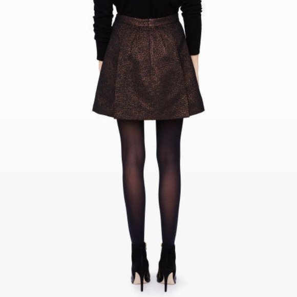 Club Monaco Stalina Mini Skirt Jupe Antique Bronze Size 6 - Picture 2 of 5